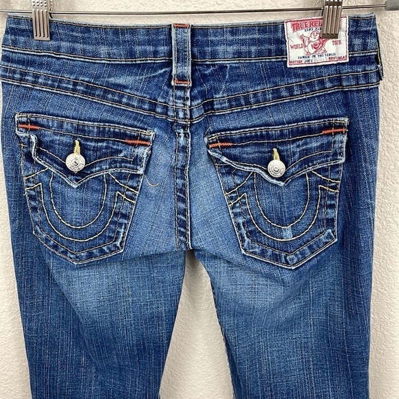True Religion Joey Bootcut Flare Jeans Pony Express Rodeo Festival Y2K Sz 29 - Picture 5 of 15